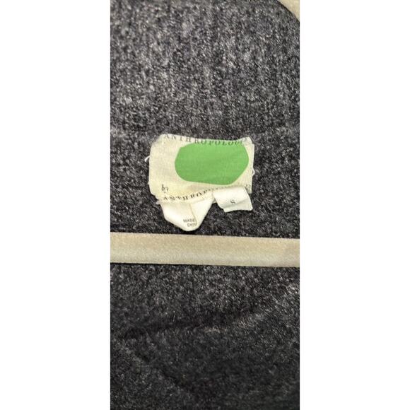 Anthropologie Black Merino Wool Alpaca V-Neck Small | Soft Luxury Knit Pullover - Picture 2 of 4